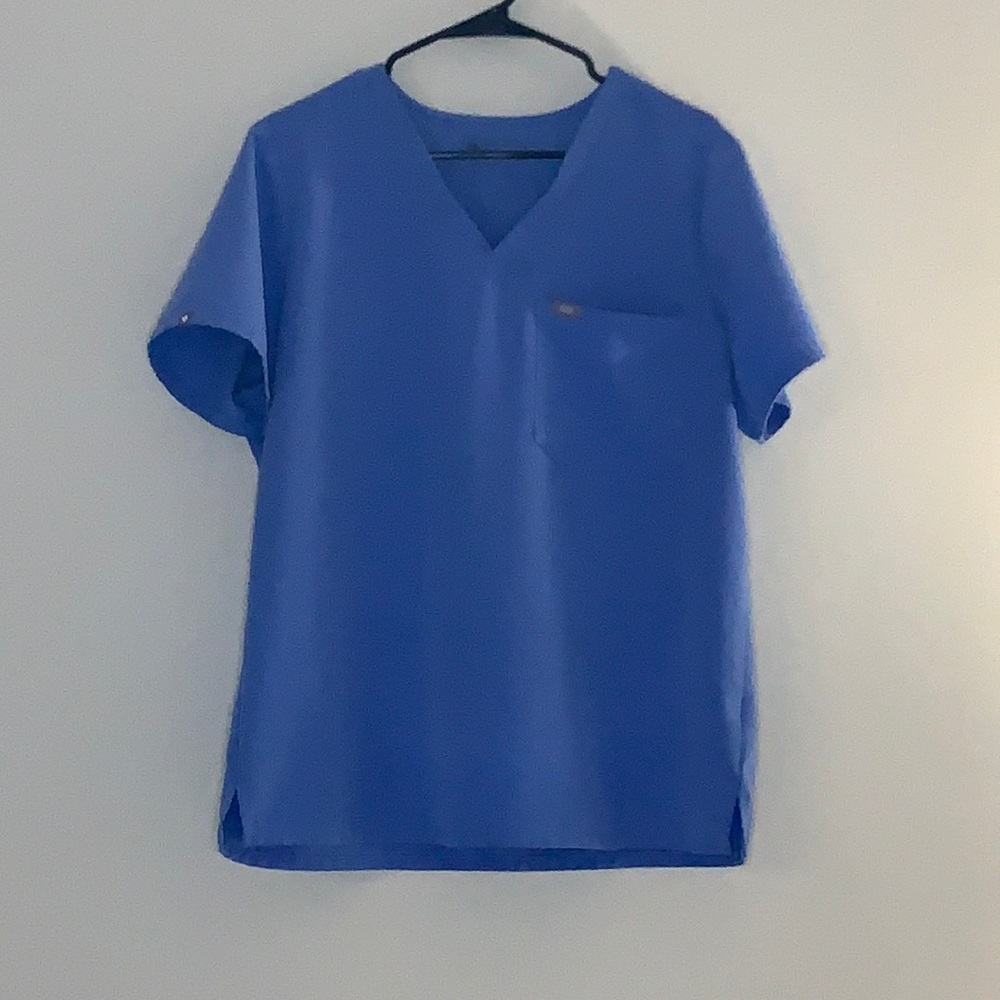 Figs Large Ceil Blue Catarina Scrub Top